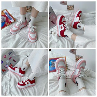 ( SẴN ĐỎ SIZE 36 ) Giày sneakers đế bánh mì Ulzzang - US262 ảnh thật ở cuối
