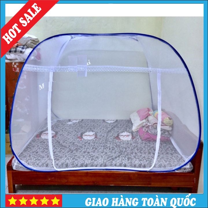 Màn Chụp Tự Bung Hoài Phát, Mùng Chụp Người Lớn Cao Cấp Đỉnh Rộng Thông Minh Gia Đình Ngủ Ngon
