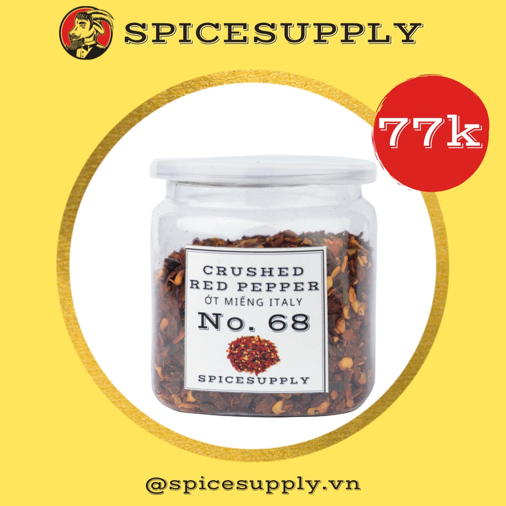 Crushed Red Pepper - Ớt Miếng Italy Pepper Flakes SPICESUPPLY Việt Nam Hũ 50g