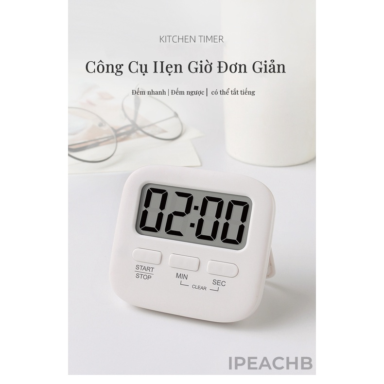 Đồng hồ tích giờ ,Đồng hồ hẹn giờ nhỏ xinh tiện dụng , Đếm ngược ，Hẹn giờ 99 phút ，Thiết bị nhà bếp - Thiết bị pha chế