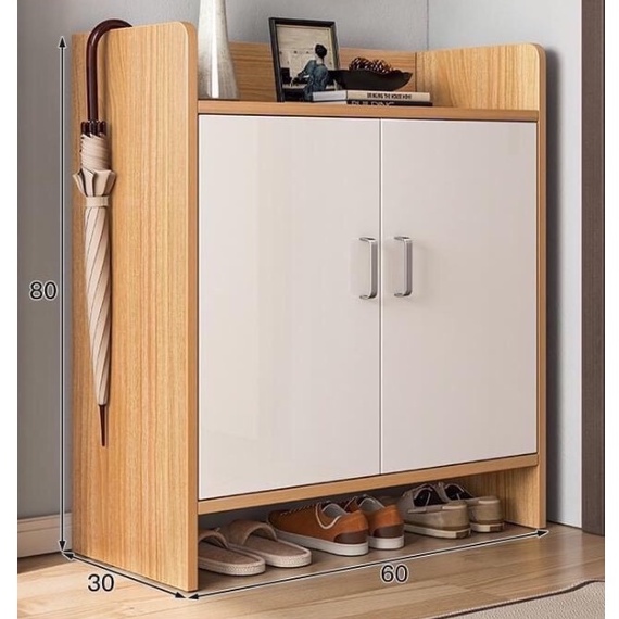 Tủ Để Giày Dép Gỗ 2 Cánh 4 Ngăn, Kệ Đựng Đồ Dùng Đa Năng tiện lợi,gọn gàng