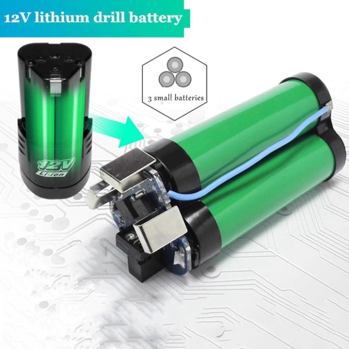 2 Pin Máy Khoan 12V - Pin 12V Li-ion 1500mAH