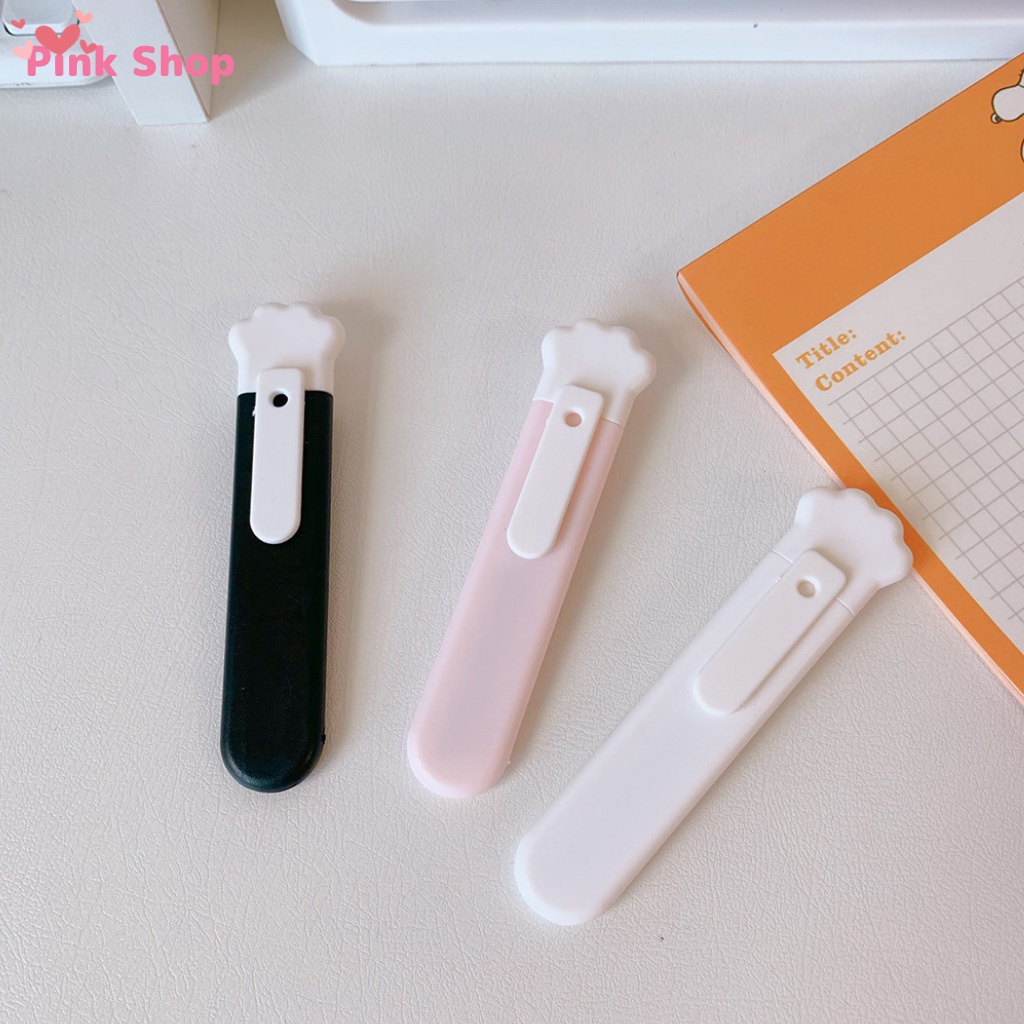 Dao rọc giấy chân mèo, dao dọc giấy mini PinkShop hình chân mèo dễ thương kích thước nhỏ xinh