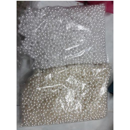 Gói 100gram Hạt bẹt, hạt cườm nhựa 6-8-10-12-14-16 ly