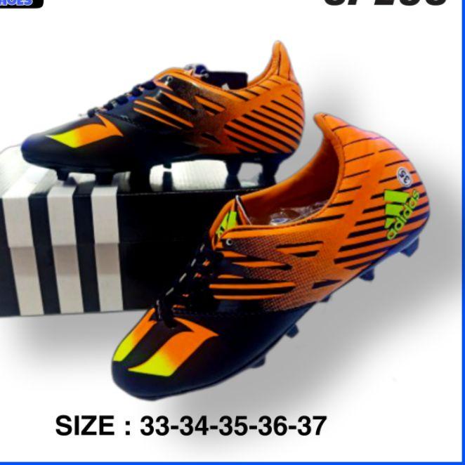 ♚ Giày Đá Bóng ADIDAS MESSI JUNIOR JR Đen Cam Dành Cho Trẻ Em ➹