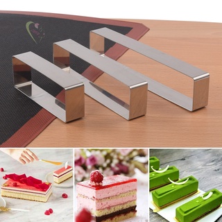 Khuôn Làm Bánh Mousse Hình Chữ Nhật Bằng Thép Không Gỉ