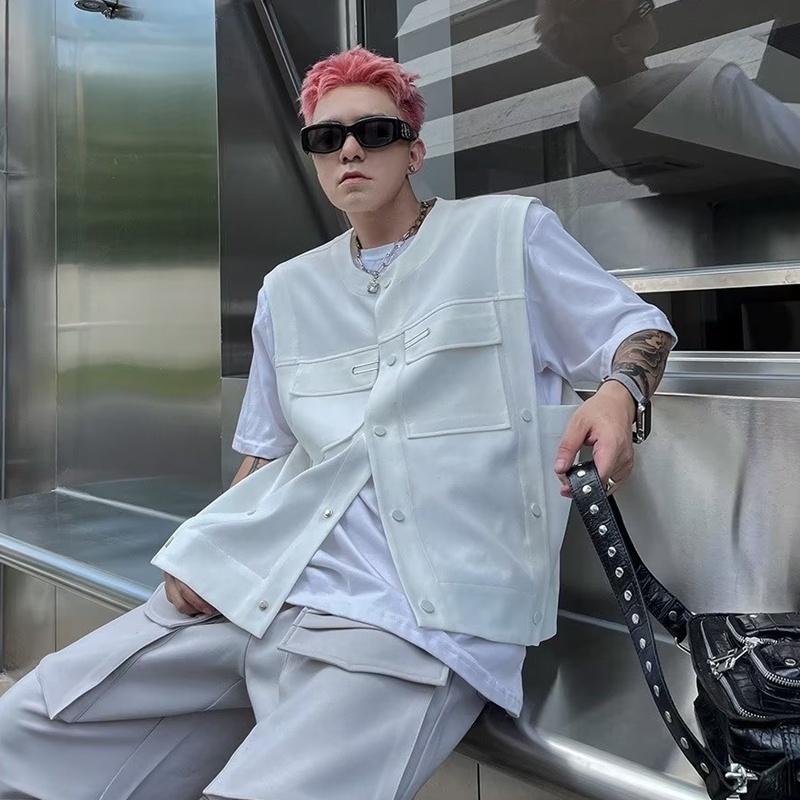 Áo Ba Lỗ Dáng Rộng Thời Trang Mùa Hè Nhật Bản Cá Tính Dành Cho Nam M-3XL