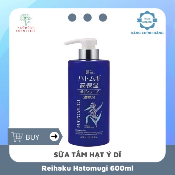 Sữa Tắm Trắng Da Hatomugi Moisture Rich Body Soap 600ml Sữa Tắm Dưỡng Ẩm Toàn Thân Body Soap Chính Hãng Nhật Bản NĐC | BigBuy360 - bigbuy360.vn