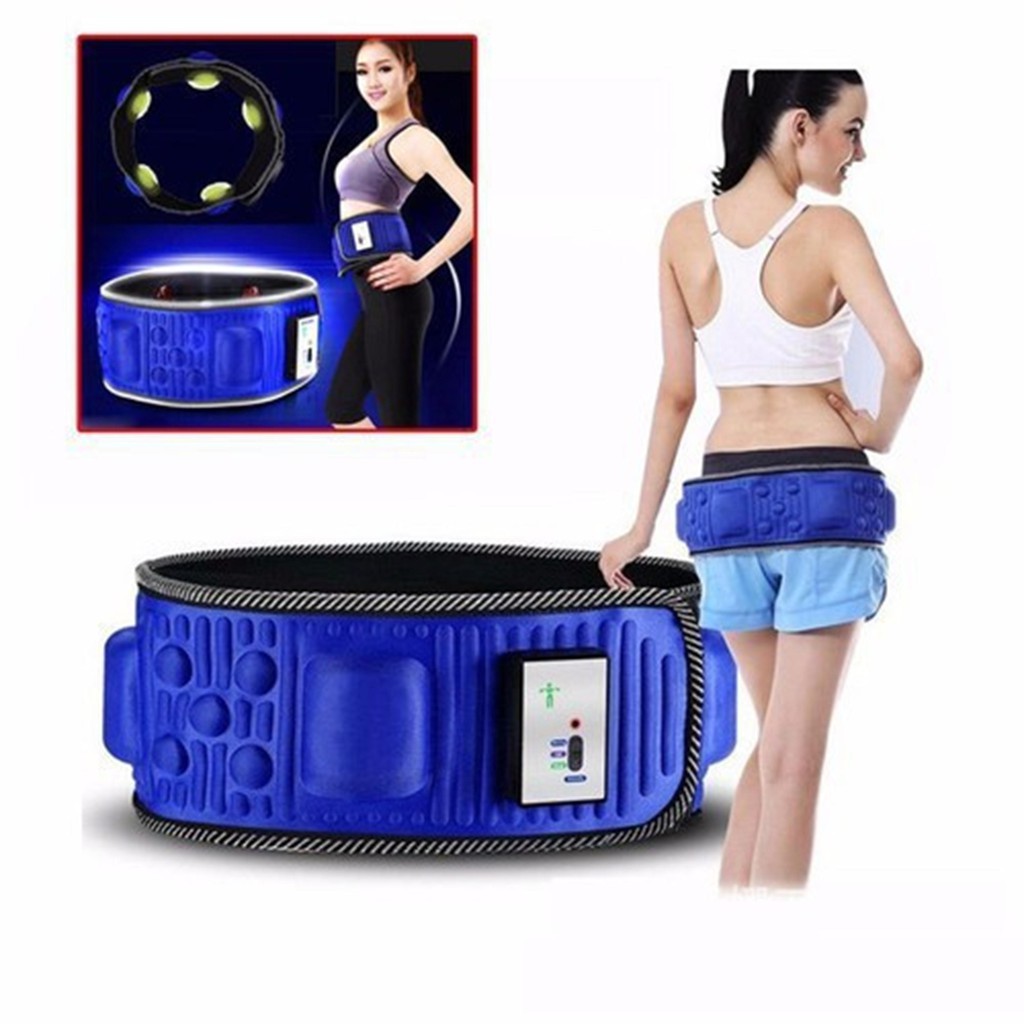 Đai rung giảm mỡ X5 💝 Đai massage giảm mỡ toàn thân X5 màu xanh
