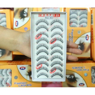 Hộp 10 cặp lông mi giả hàng có tem tròn trên hộp