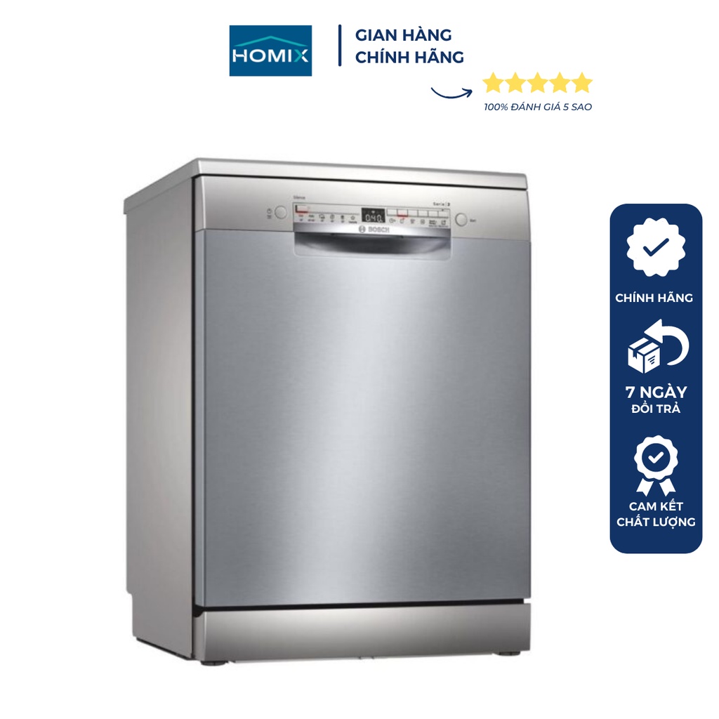 Máy Rửa Bát Độc Lập 12 Bộ Bosch SMS4IVI01P Hàng Chính Hãng, Công Nghệ Thông Minh, Kiểu Dáng Gọn Gàng