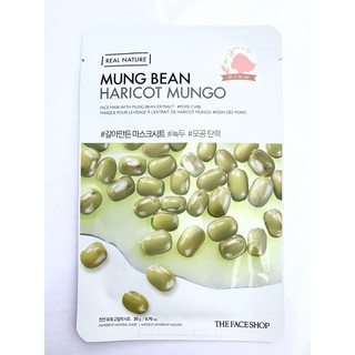 MẶT NẠ LÀM SẠCH SE LỖ CHÂN LÔNG THE FACE SHOP MUNG BEAN REAL NATURE