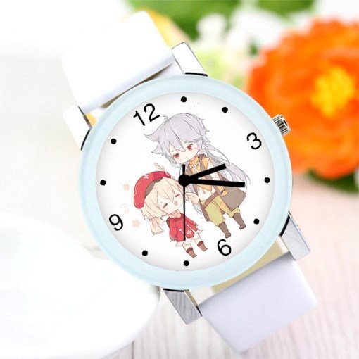 Đồng hồ đeo tay nam nữ in hình GENSHIN IMPACT thời trang phong cách game chibi anime