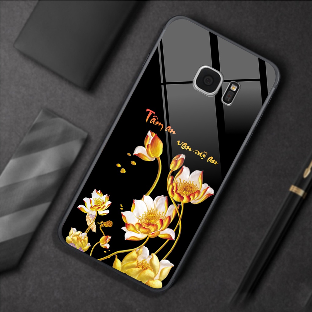 Ốp lưng KÍNH Samsung Galaxy S7 / S7 EDGE in hình 3D TÀI LỘC-TÂM AN -MÃ ĐÁO