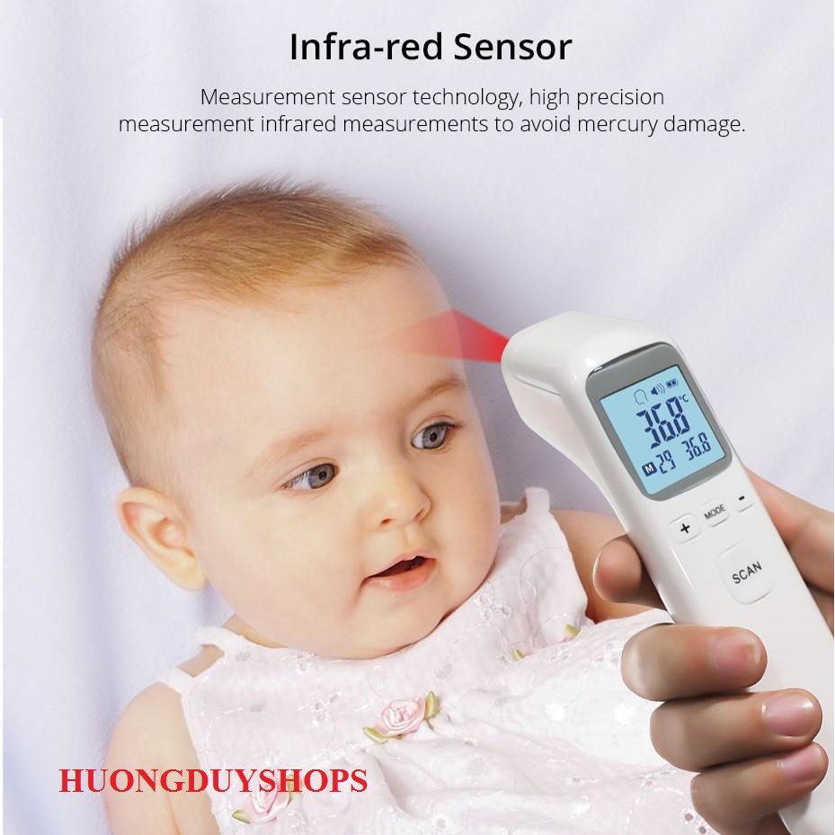 Nhiệt Kế Hồng Ngoại INFRARED [LỖI 1 ĐỔI 1] Đo Trán ,Đo Tai Cực Nhạy,Chính Xác_HÀNG CÓ SẴN. TẶNG KÈM TÚI