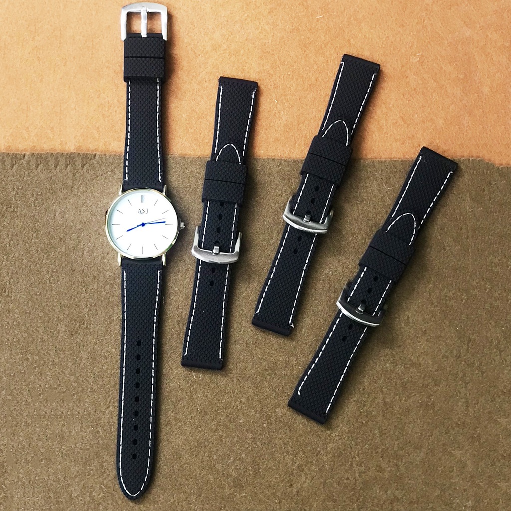 Dây đồng hồ cao su thể thao 20mm 22mm