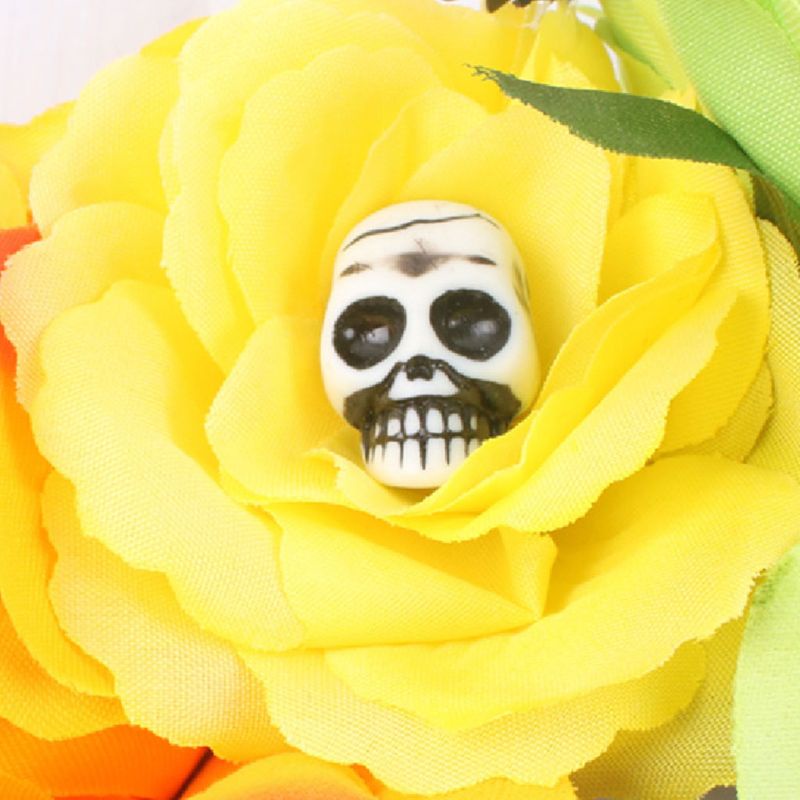 Băng Đô Thêu Hình Đầu Lâu Hoa Hồng 3D Cho Ngày Lễ Halloween