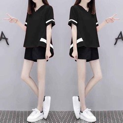 Set bộ thun cotton đùi mặc nhà, đồ bộ mặc nhà mùa hè dành cho nữ-2304