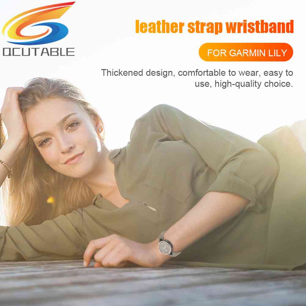 Dây Đeo Bằng Da Thay Thế Cho Đồng Hồ Thông Minh Garmin Lily