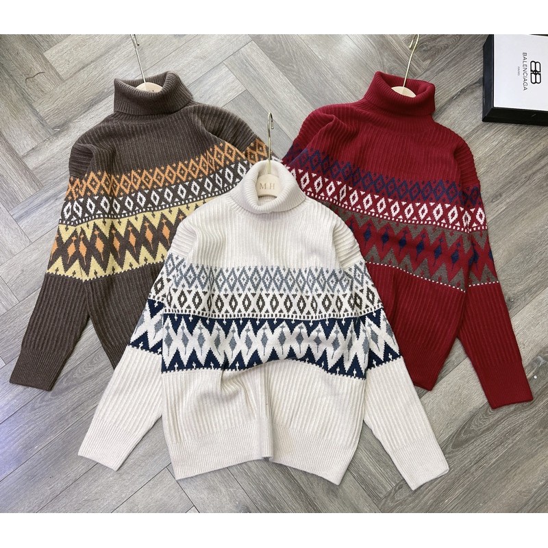 BÁN SỈ ÁO LEN CỔ LỌ HÌNH THỔ CẨM CHO NỮ | BigBuy360 - bigbuy360.vn