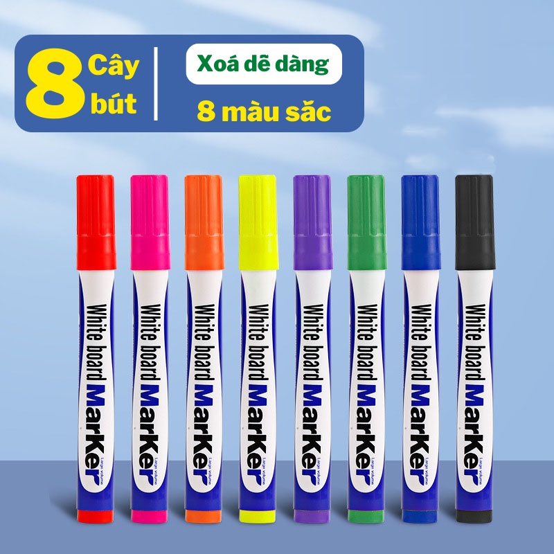 Bút Vẽ Trên Nước Bút Lông Màu Viết Bảng Trắng Xoá Được 12 Màu VTLSHOP