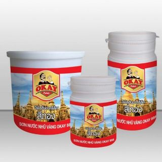 5 màu nhũ đồng gốc nước chuyên cho sơn xi măng và chậu kiểng lon (850gr)
