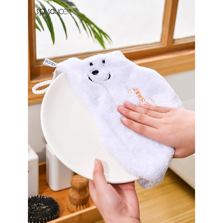 Khăn Lau Tay Treo Tường Hình Gấu Bắc Cực Đáng Yêu