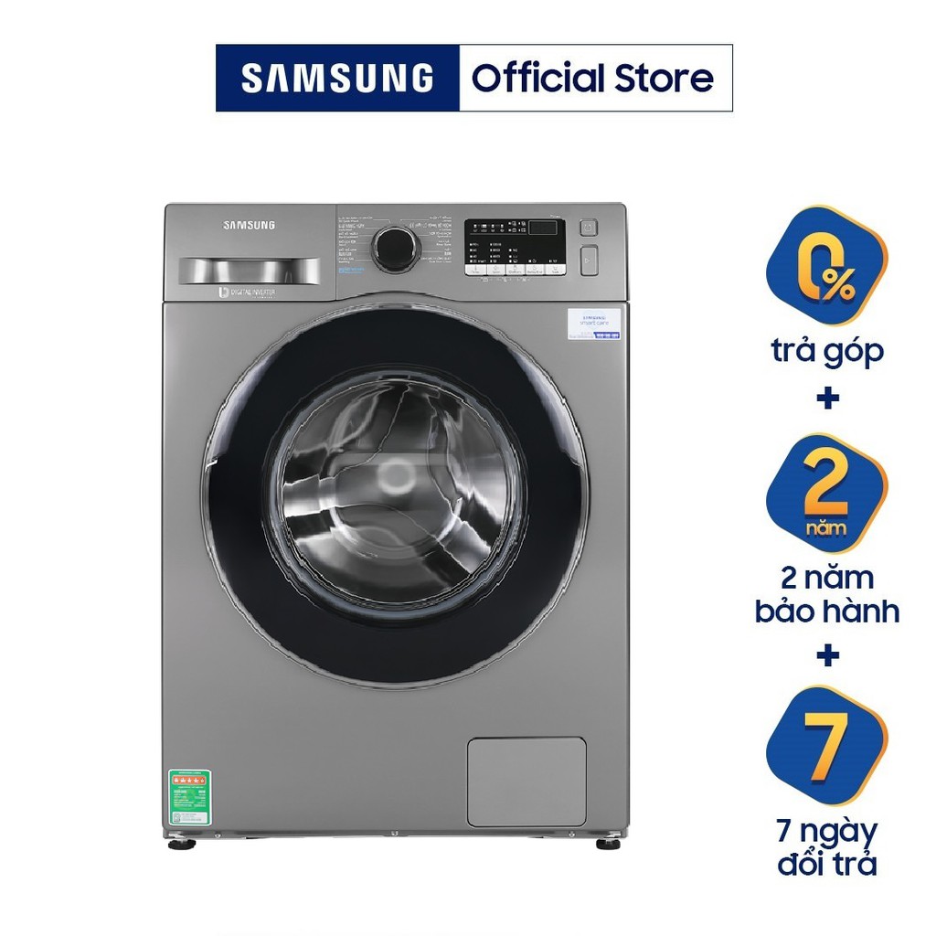 [Mã ELMALL100 giảm 100K đơn 5TR] Máy giặt Samsung Inverter 9.5 kg WW95J42G0BX/SV Mới 2020, Giặt nước nóng Khóa trẻ em