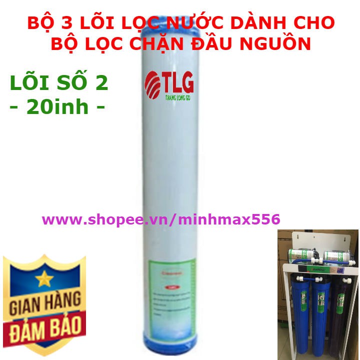 [UY TÍN SỐ 1] Bộ 3 lõi lọc 20inh số 1-2-3 | Dùng cho cốc lọc 20inh các loại Ren 17,21,27