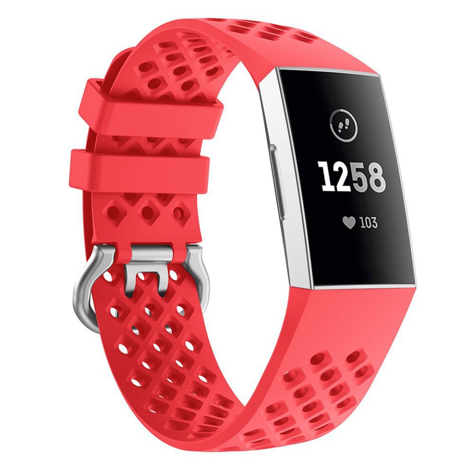 Sale 73% Dây đeo đồng hồ thiết kế lỗ hở thoáng khí cho đồng hồ thông minh Fitbit Charge 3, Giá gốc 65000đ - 12H40
