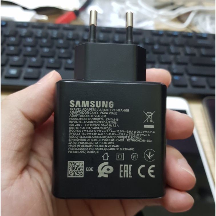 Sạc nhanh 45w samsung Note10/ Note10 plus,superfastcharge-Hàng Chính Hãng - Bảo hành 6 Tháng