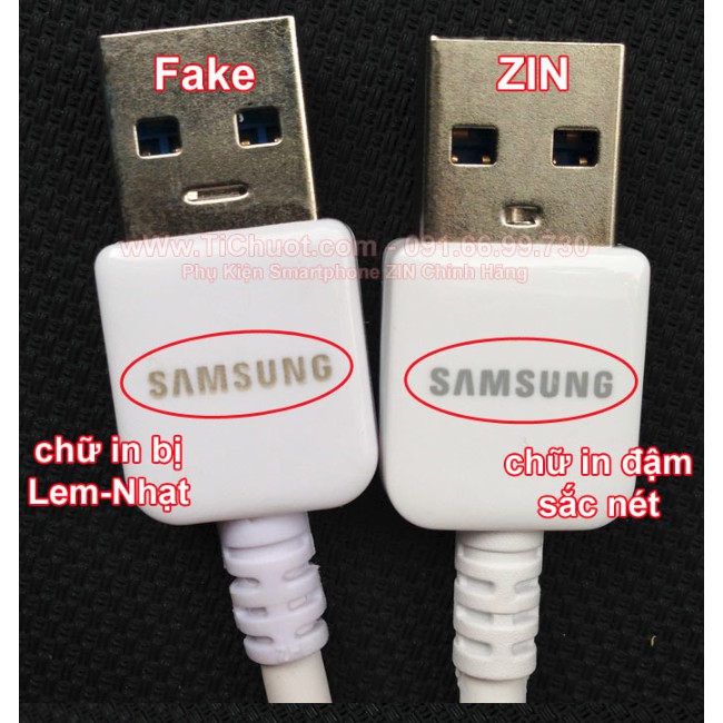 [ZIN Chính Hãng] Cáp Sạc Nhanh USB 3.0 đầu đôi Samsung Galaxy S5, Note 3 lõi xanh dương