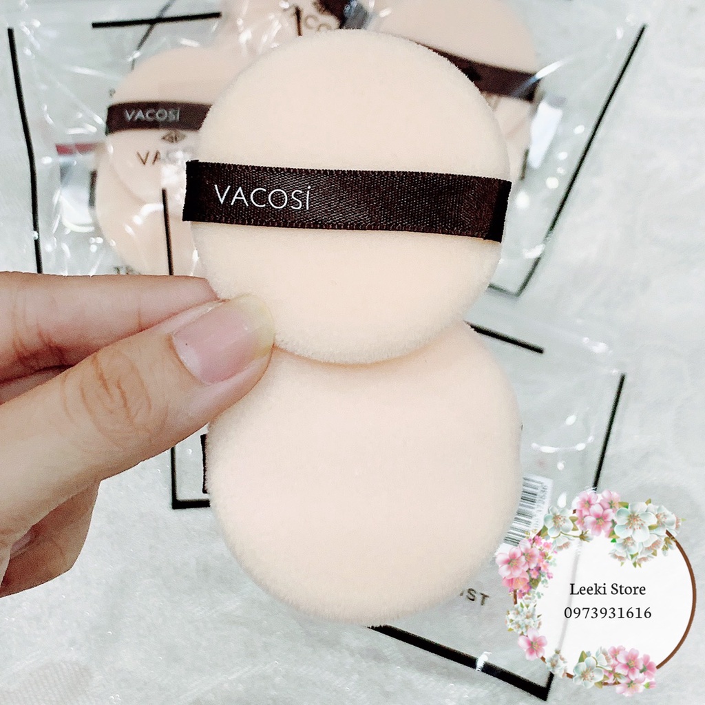 Bông Phấn Khô Tròn Nhỏ Vacosi Small Round Puff BP01