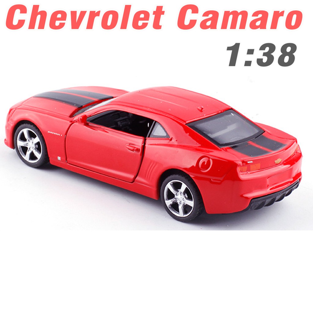 Xe mô hình ô tô đồ chơi trẻ em Chevrolet Camaro tỉ lệ 1:38 bằng kim loại