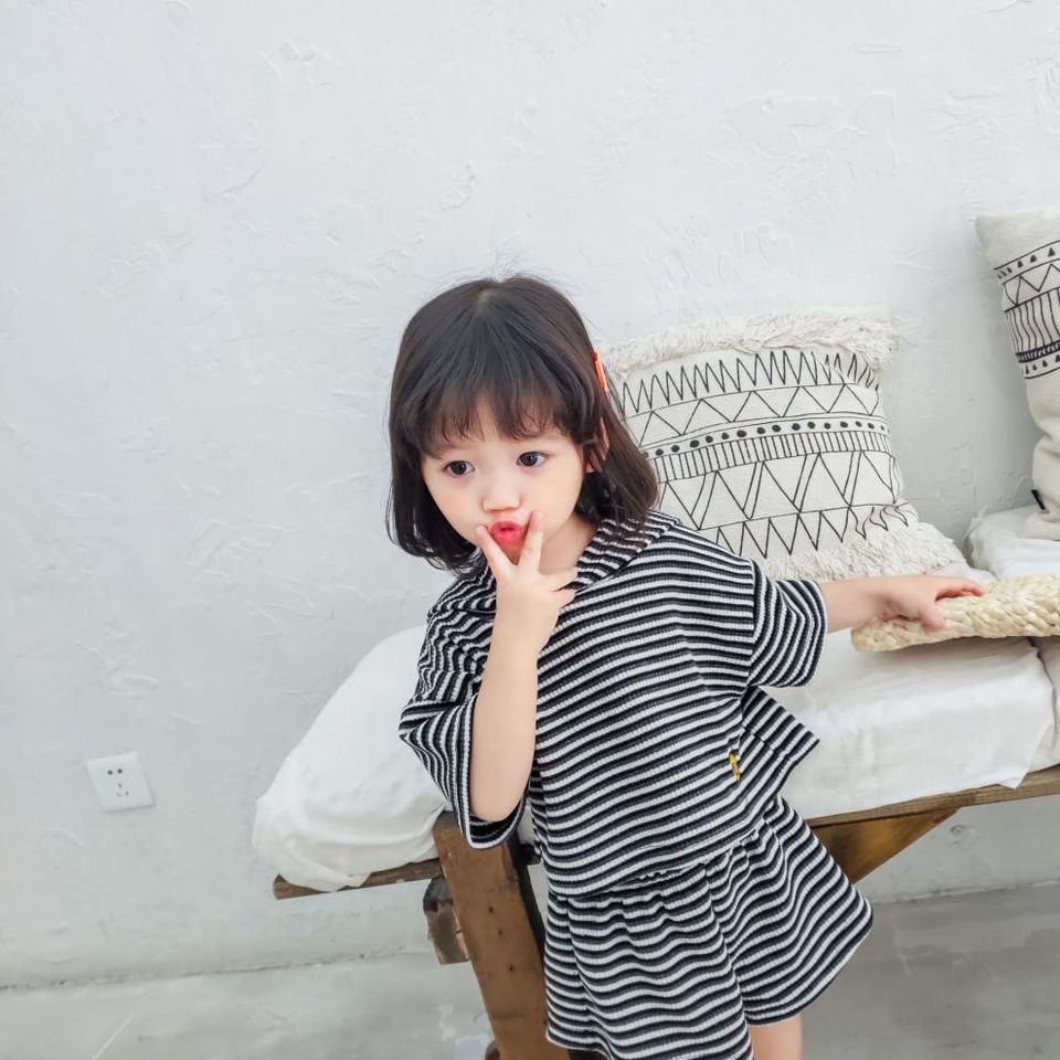 🆒Mẫu Cotton kẻ siêu dễ thương dành cho bé Gái, quần áo bé gái, váy bé gái