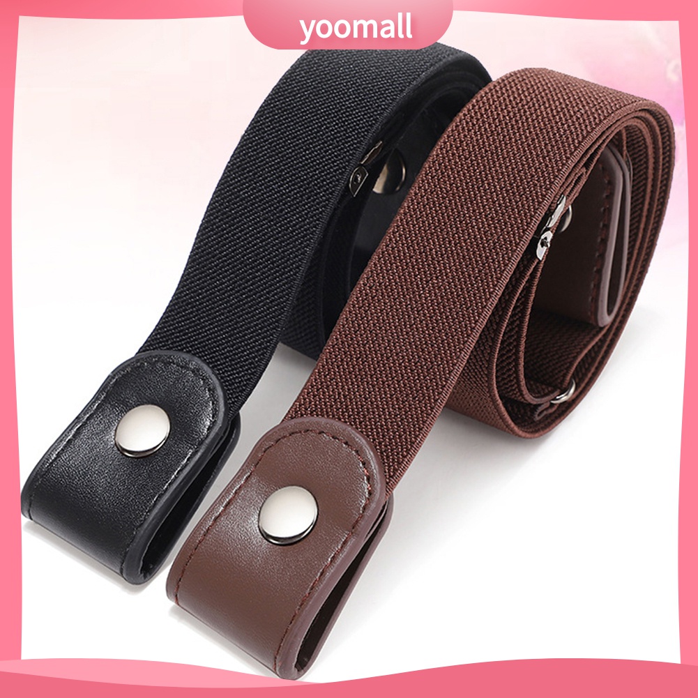 Yomall♡ Thắt Lưng Thun Không Khóa Dành Cho Nam Nữ Mặc Quần Jean