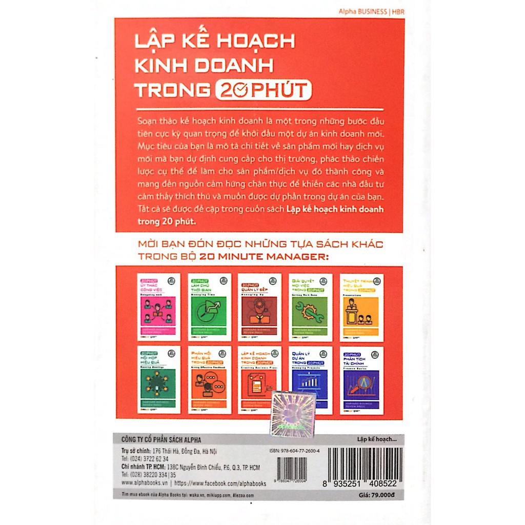 Sách - Lập kế hoạch kinh doanh trong 20 phút [AlphaBooks]