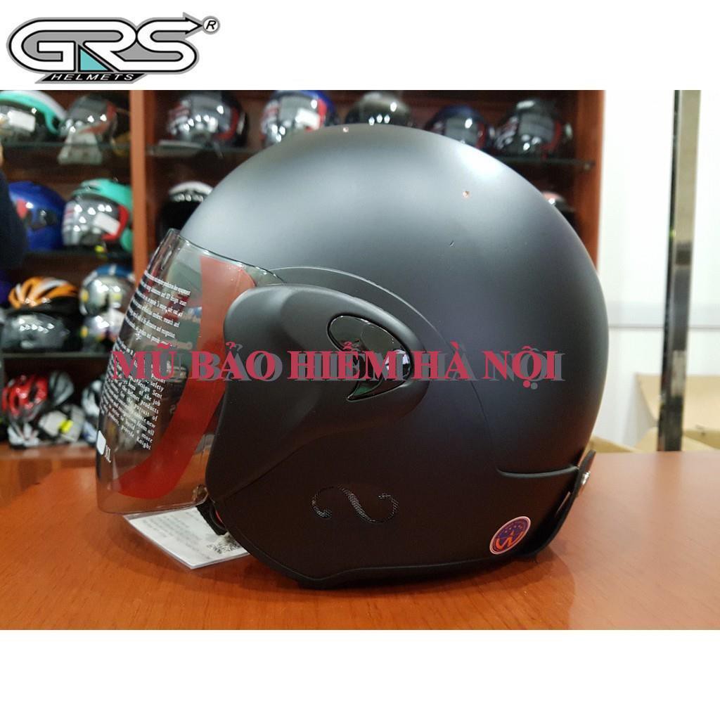 Mũ bảo hiểm 3/4 GRS kính dài nhiều màu