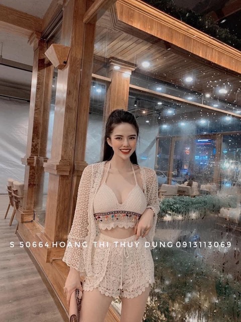 [Mã FAMAYWA2 giảm 10K đơn 50K] Set 3 Món Đi Biển☘️ Set Bikini Kèm Choàng Ren Siu Hót- Hàng QC | BigBuy360 - bigbuy360.vn