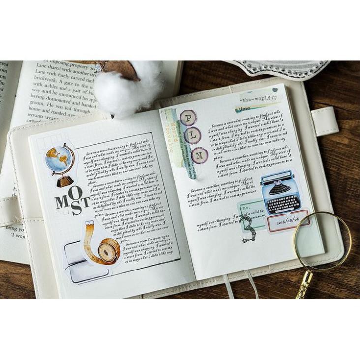 Bộ 45 Sticker Hàn Quốc hình đồ dùng dán trang trí E08