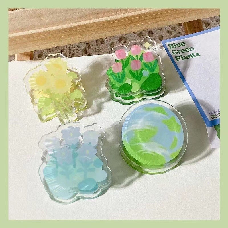 Kẹp Giấy Kẹp Giấy Vườn Hoa Đất Nhựa Và Emoji ins.style_vn