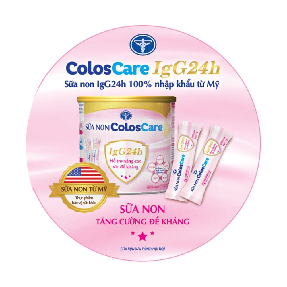 [Lon 42 gói x 84g] Sữa non tốt cho bé Nutricare Coloscare IgG 24h tăng cường sức đề kháng, tăng cường hệ miễn dịch