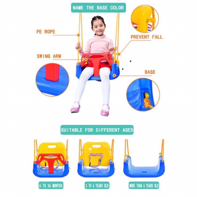 Xích đu ngồi có đỡ lưng và tay cầm