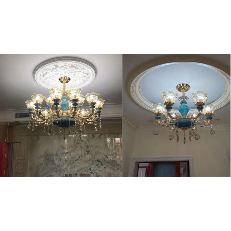 Đèn chùm trang trí MONSKY MOGANA phong cách Châu Âu hiện đại sang trọng loại 8 tay - Tặng kèm bóng LED đầy đủ
