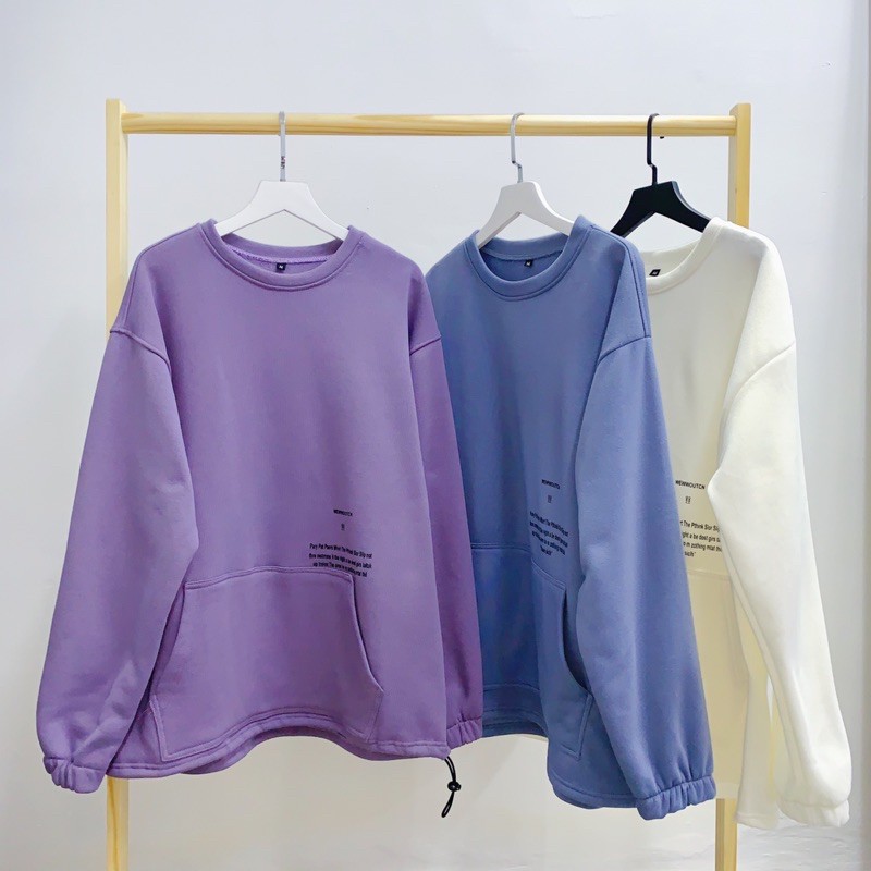 [Mã WARUN27 giảm 12k đơn 99k] Áo Nỉ Sweater WEWW HOMIES dài tay phối túi | BigBuy360 - bigbuy360.vn