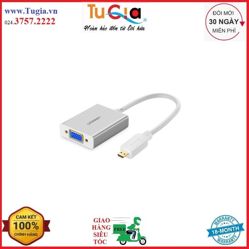 Cáp chuyển Micro HDMI to VGA Ugreen 40222