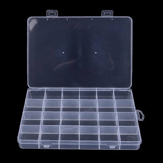 {FCC} 24 Compartments Plastic Box Case Jewelry Bead Storage Container Craft Organizer
 {lenmengfine2}