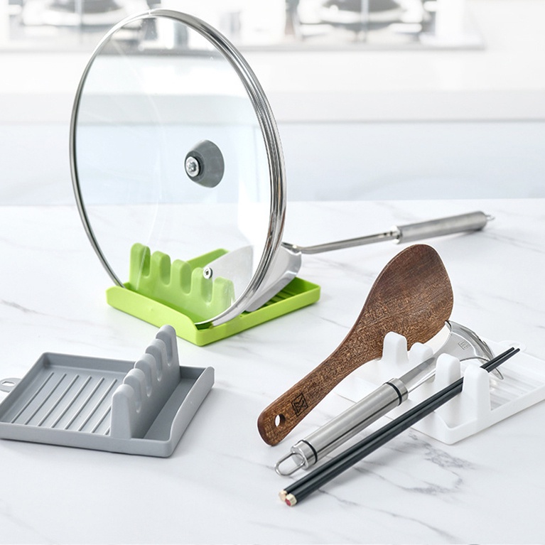 Giá Đỡ Muỗng Đũa Bằng Nhựa Chống Trượt Tiện Dụng Cho Nhà Bếp Giá đỡ nắp nồi / khay / đĩa thoát nước