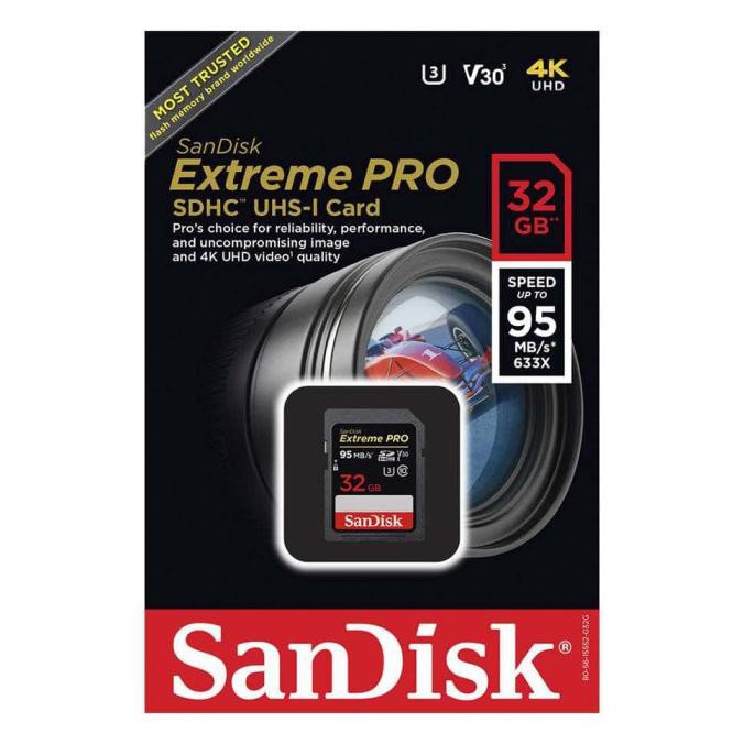 Sandisk Thẻ Nhớ Sdhc Extreme Pro 32gb U3 4k (95Mb / S)
