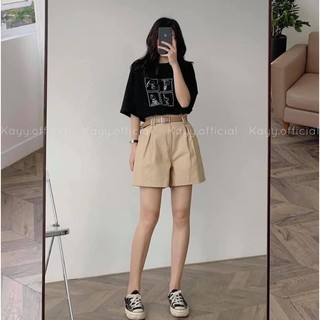(VIDEO+ ẢNH THẬT) Sét Áo Phông Đen Hình +Quần Sooc Kaki